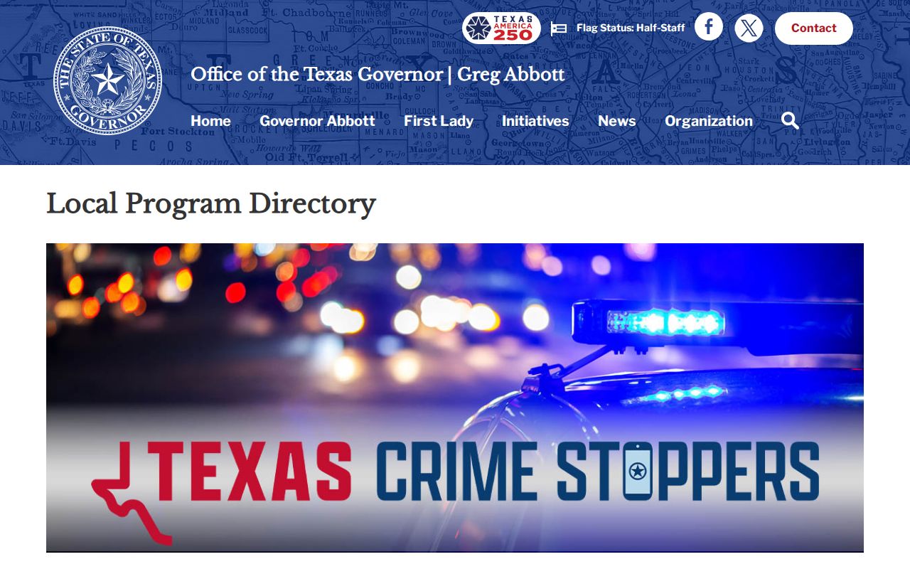 Lubbock County warrant-record tip information from Texas Crime Stoppers